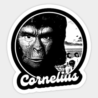 Cornelius - Planet Of The Apes // Lines Drawing Artwork Sticker